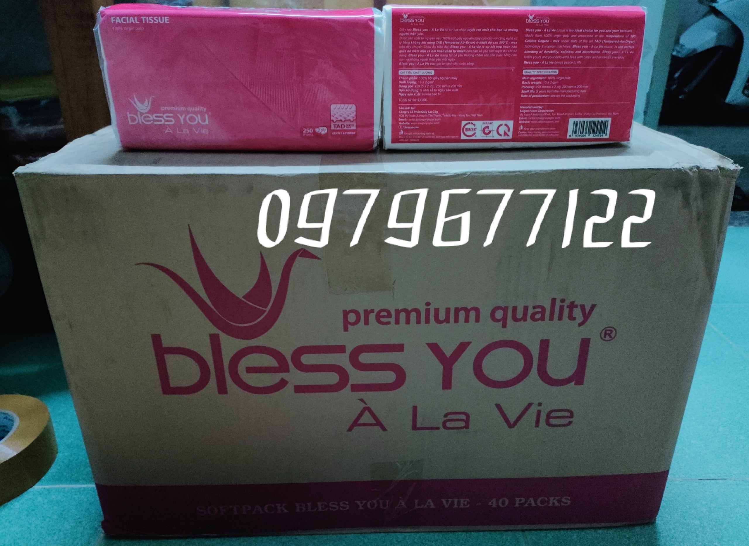 Khăn giấy blessyou 250 tờ