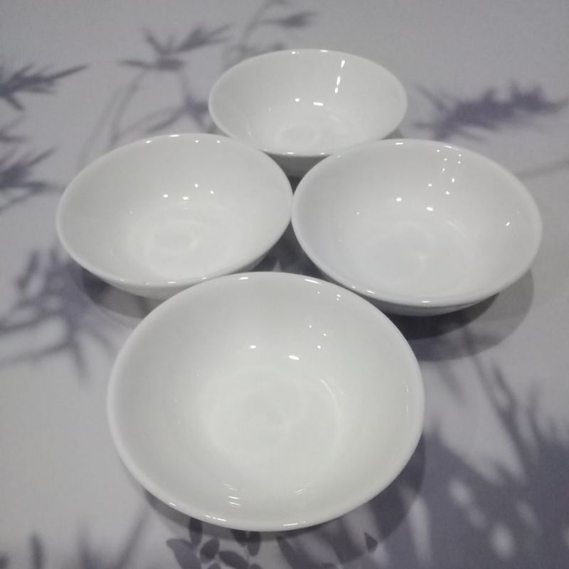 Set 10 chén sứ trắng nhỏ chấm tương, chén chấm sứ