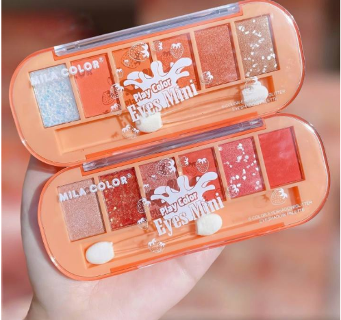 Phấn mắt Mila 6 ô Play Color Eyes Mini Kèm Cọ