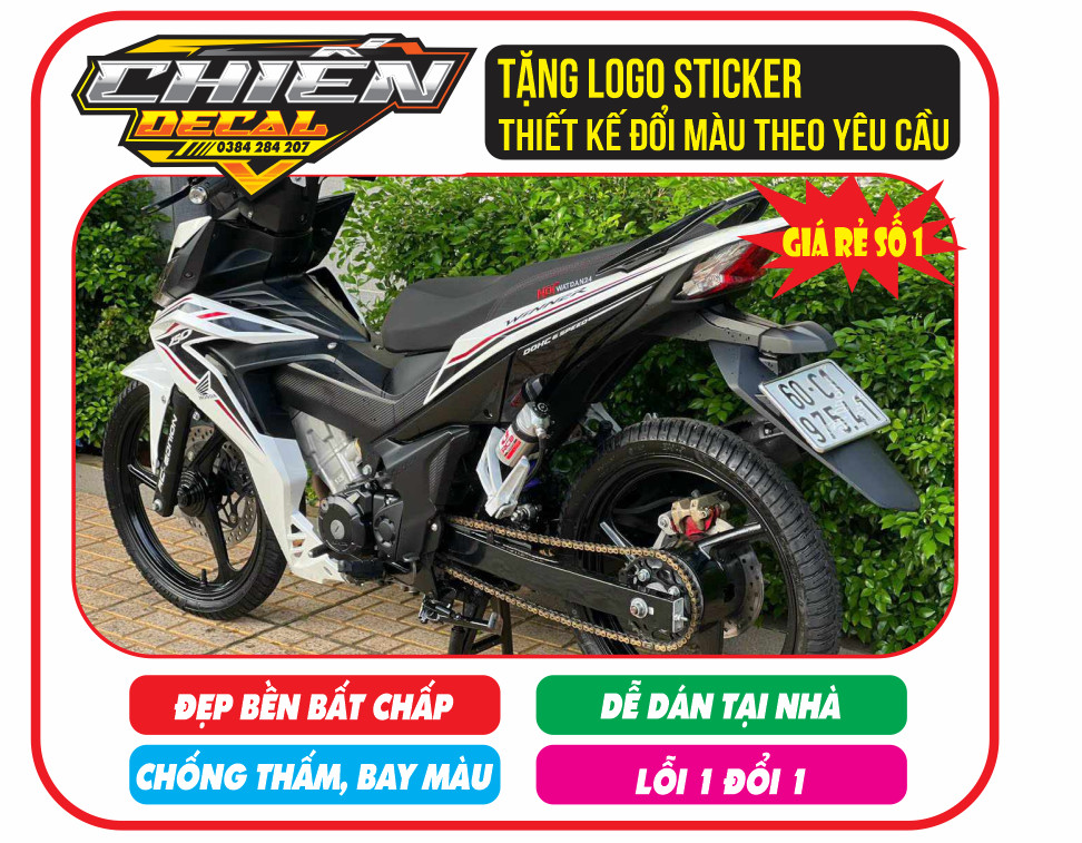Tem rời winner V1 mẫu zin trắng đen (tem 3 lớp)