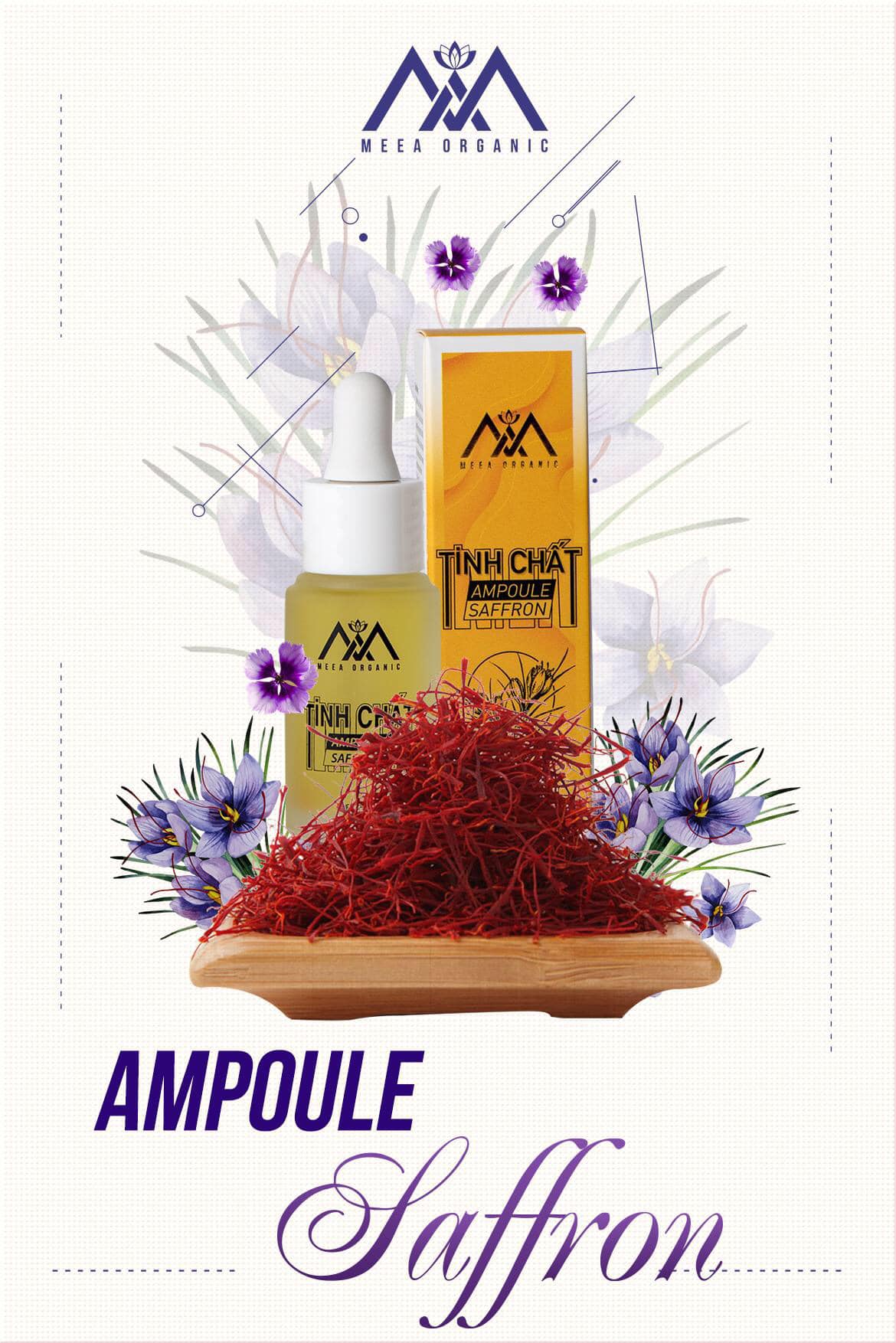 [100% Chính Hãng] tinh chất ampoule saffron serum meea organic