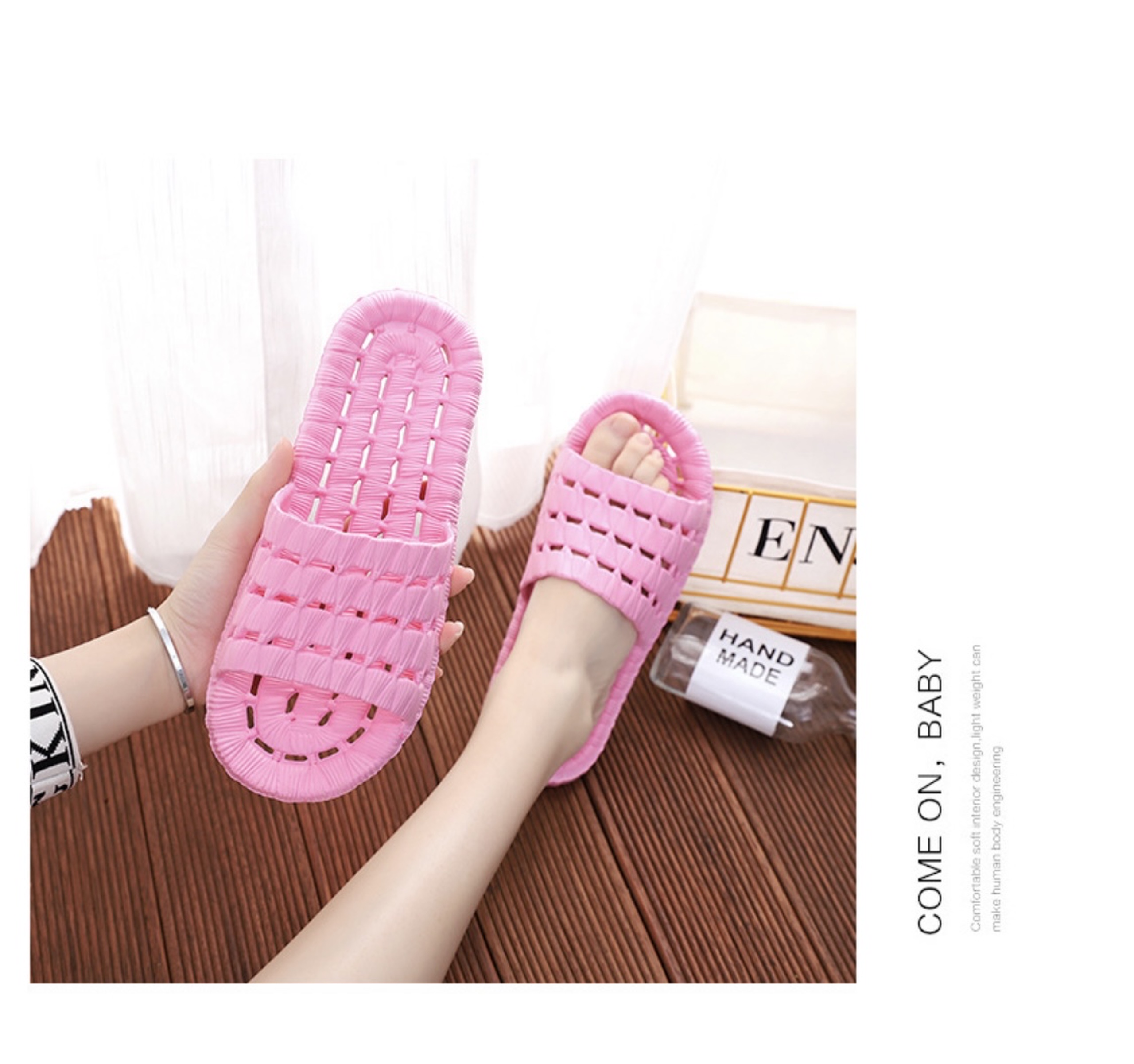 [ Chọn Lên 1 Size ] Dép nhựa dẻo thông hơi / Dép xốp đi trong nhà tắm / văn phòng SĐX016
