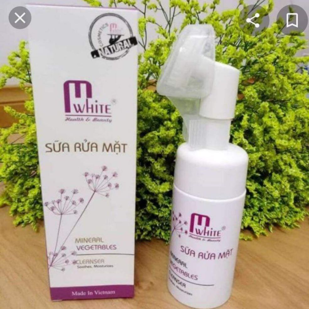 [HCM]Sữa rửa mặt bông tuyết Mwhite