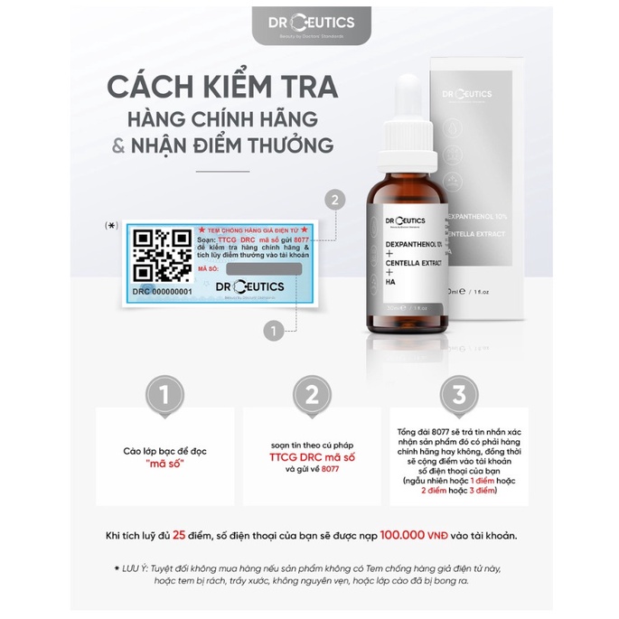 Tinh Chất Cấp Ẩm và Phục Hồi Da Chuyên Sâu Cho Da Dầu Mụn DrCeutics B5 Basic Hydration 5% 30g