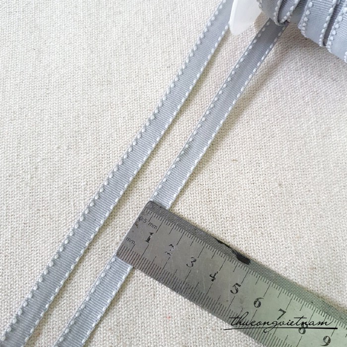 Dây ruy băng gân viền chỉ tbản 1cm