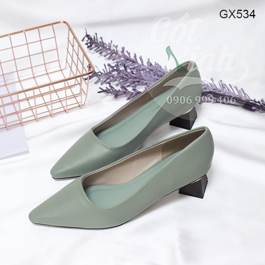 [HCM]Giày bít mũi gót vuông 3 phân - có size lớn 40 trở lên