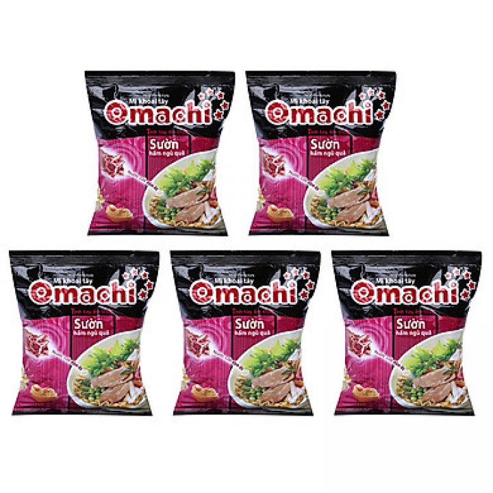 ( 10 gói ) Mì Omachi sườn + bò hầm 80G