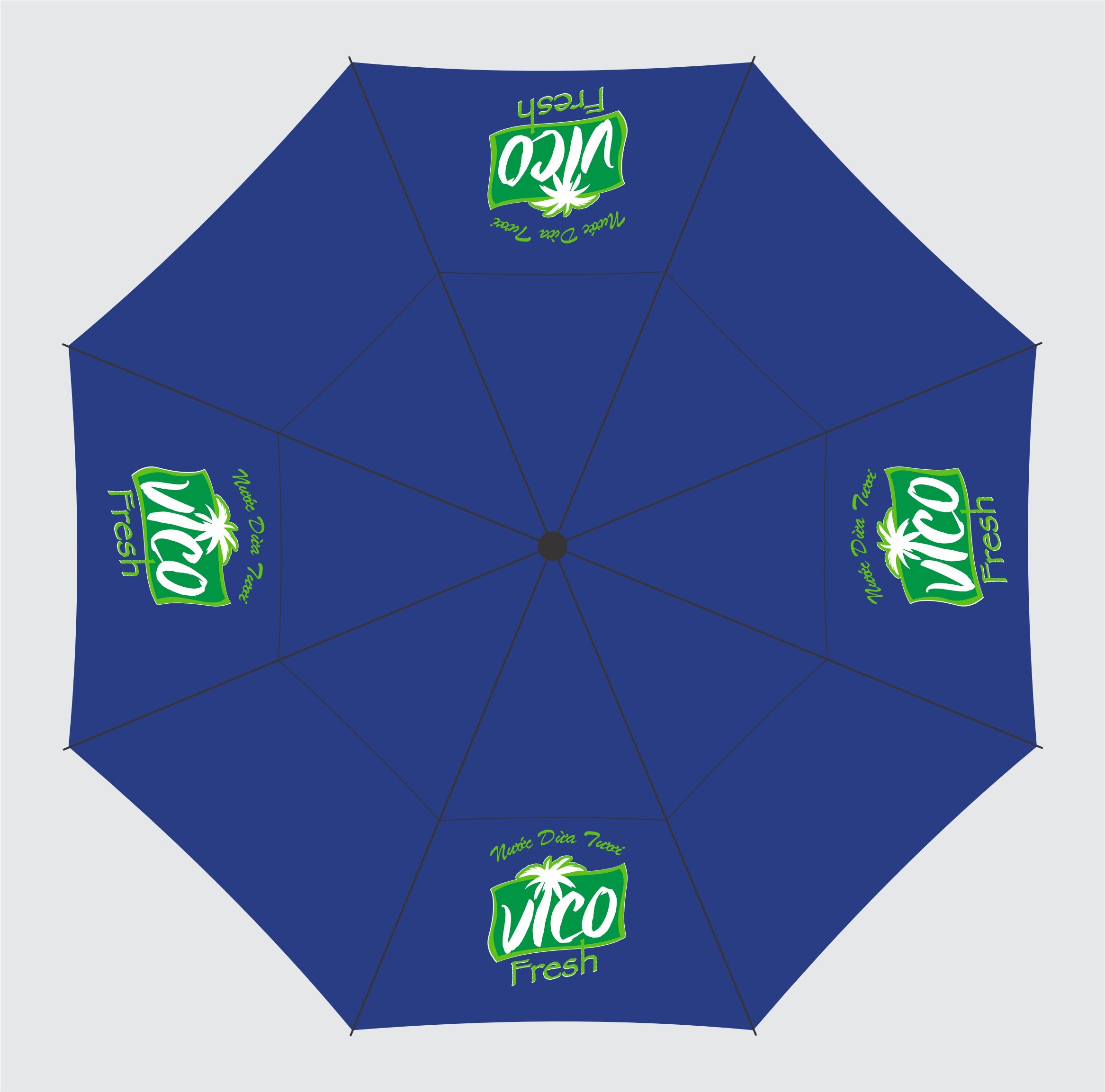 [Quà tặng - Không bán] Dù Cầm Tay Vico Fresh