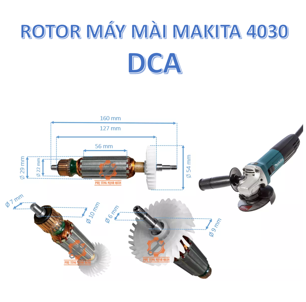 Phụ tùng máy mài makitaa 4030 - ruôt/stator/bánh răng/đầu nhôm