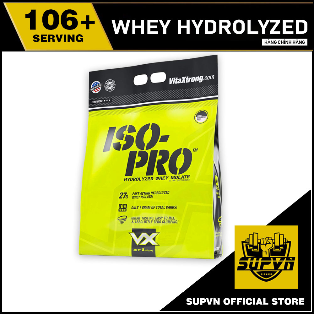 Iso Pro Whey Hydrolyzed VITAXTRONG 8lbs - Sữa tăng cơ 100% Whey thủy phân IsoPro VX
