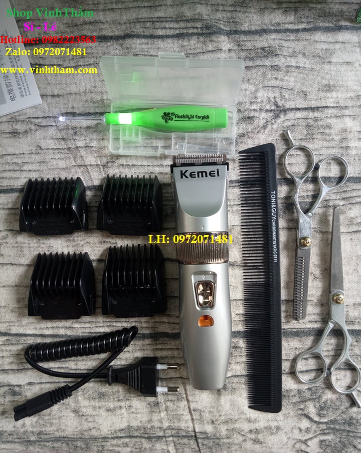 tông đơ cắt tóc Kemei KM27c[ TĂNG BỘ KÉO + LƯỢC CAO CẤP + DỤNG CỤ LẤY RÁY TAI]