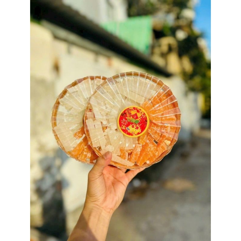 Hộp 500g Mứt Bí mix Khoai lang thơm ngon - đồ ăn vặt