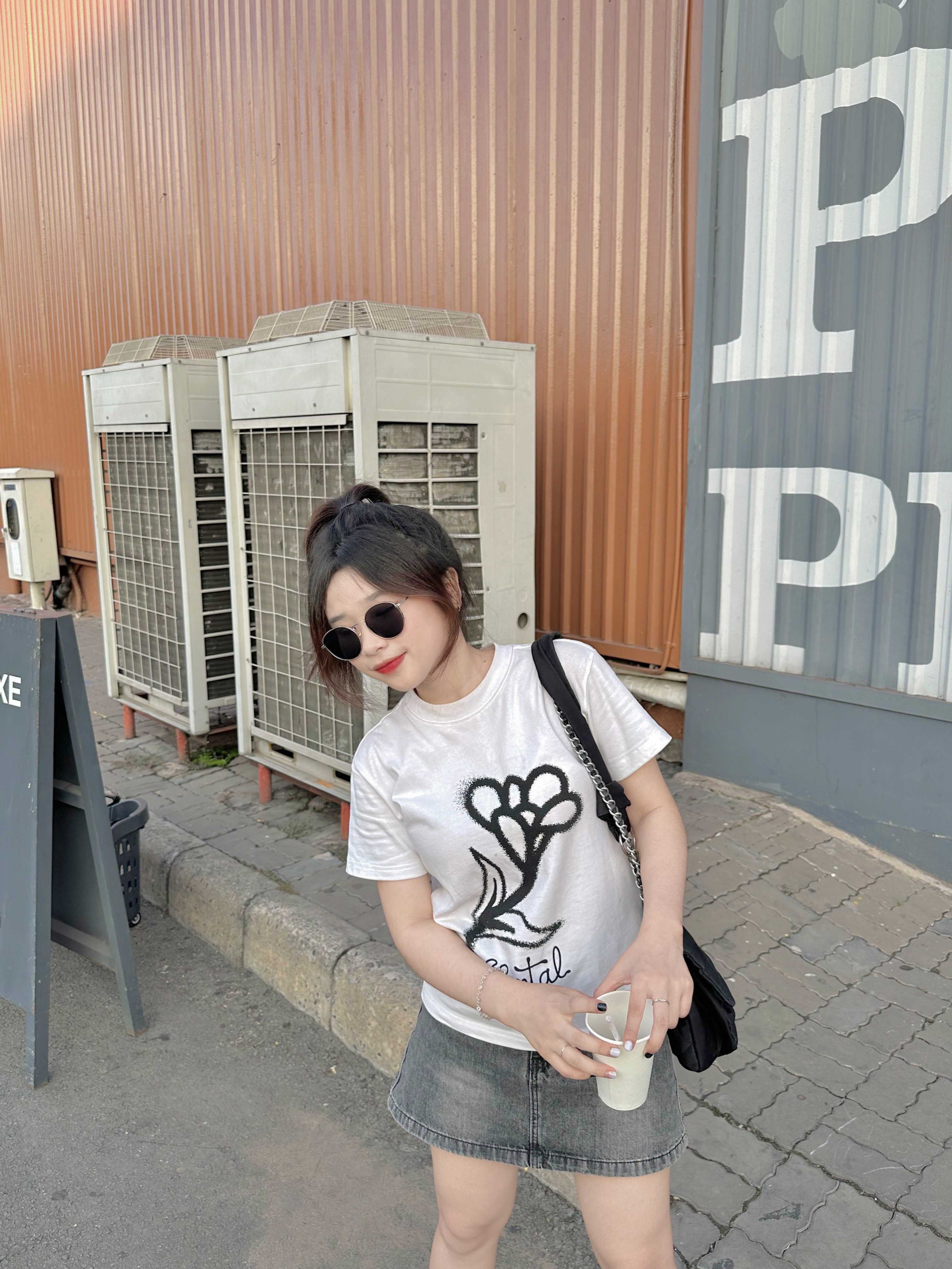 Áo Thun Nữ Baby Tee In Hoa MENTAL®️