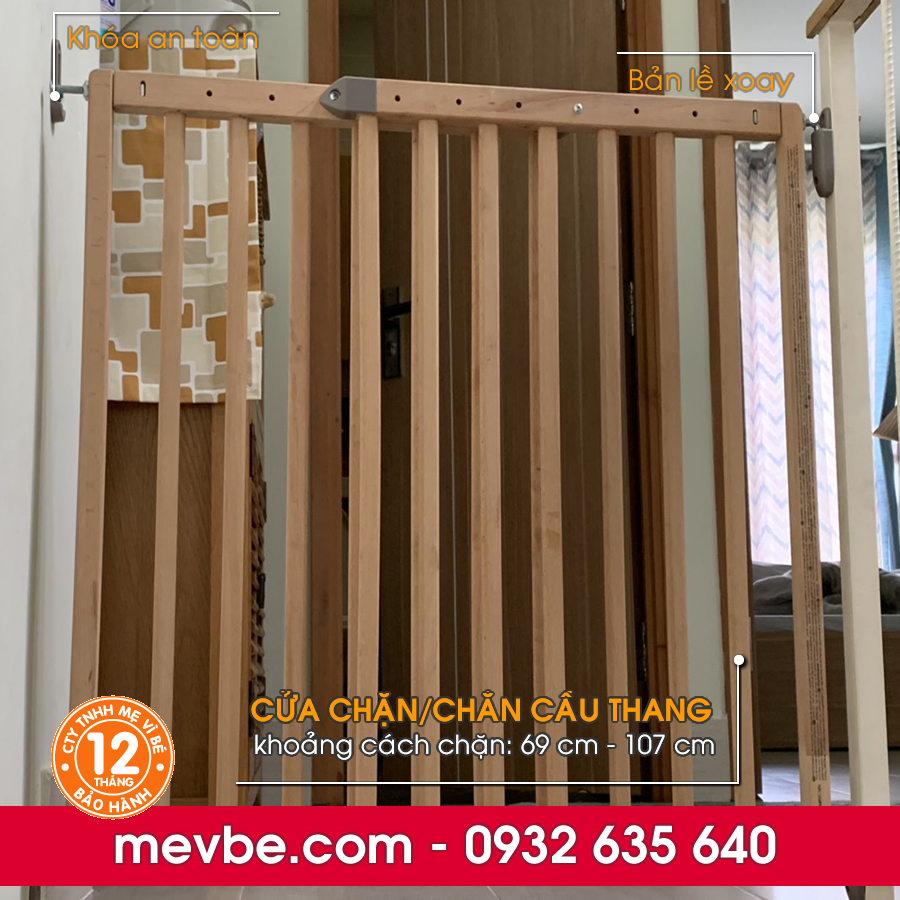 Cửa chặn, cửa chặn em bé, cửa chặn cầu thang em bé, chắn cầu thang, thanh chắn cầu thang, chắn cầu thang gỗ