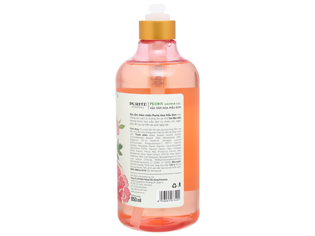 [HCM]Sữa Tắm Purité Hoa Mẫu Đơn 850ml