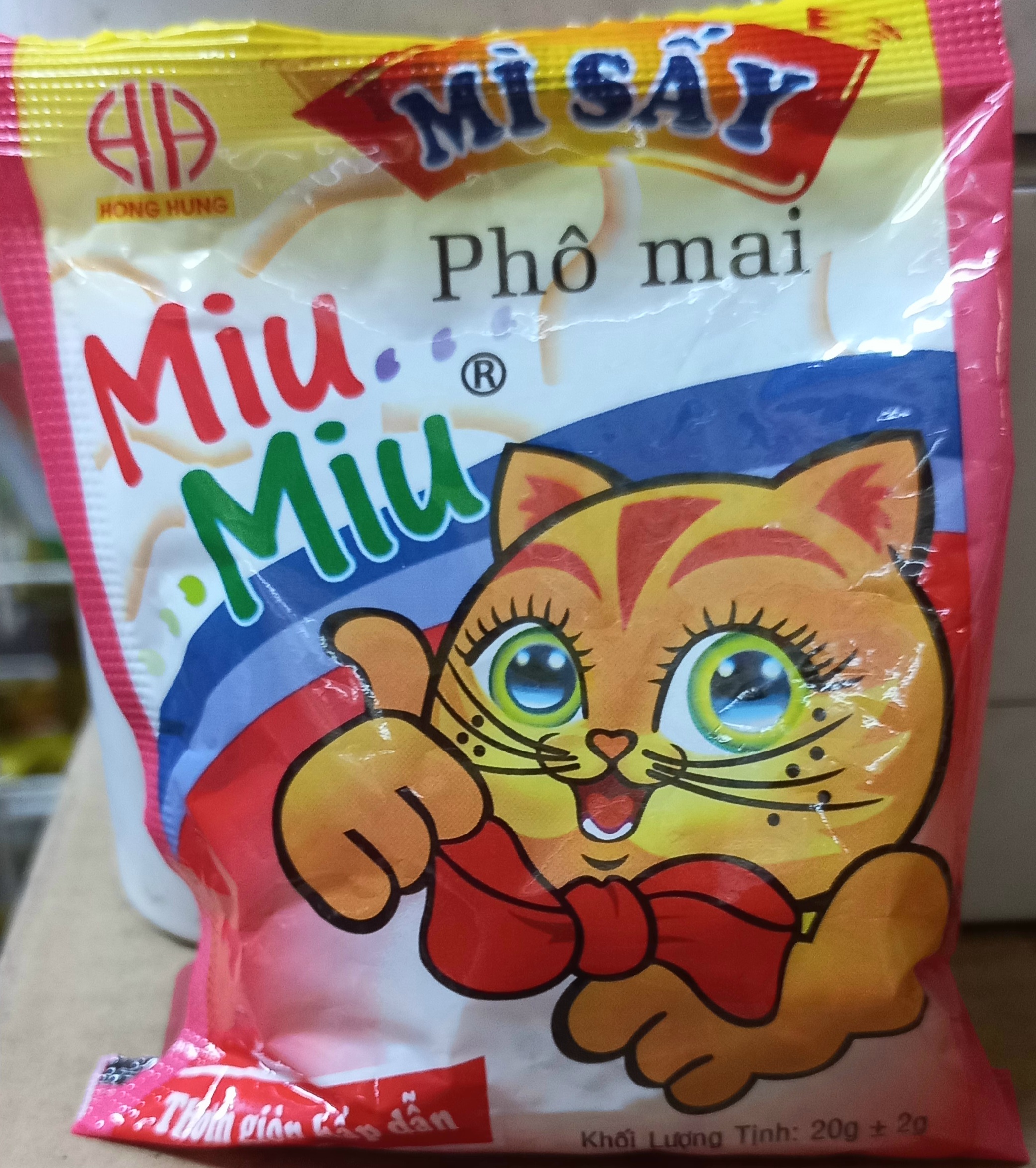 10 gói 20g mì trẻ em sấy phô mai miu miu