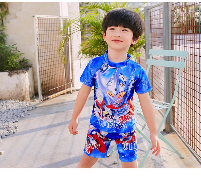 Đồ bơi siêu nhân cho bé trai - kèm nón