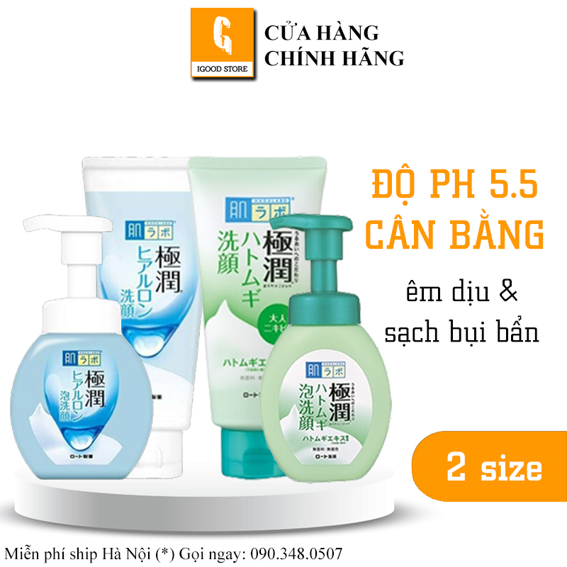 Sữa rửa mặt Hada Labo (Hadalabo Rohto) vòi 160ml/tuýp 100g