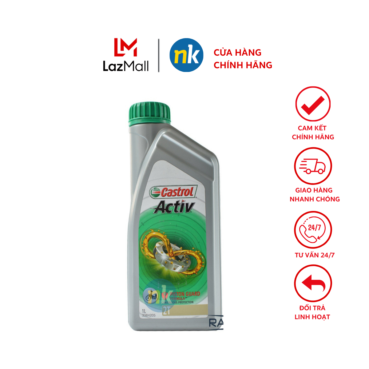 Nhớt cao cấp xe 2 thì Castrol Activ 2T 1L