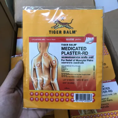 Cao Dán Con Hổ Đỏ Thái Lan - Tiger Balm Medicated Plaster-Warm