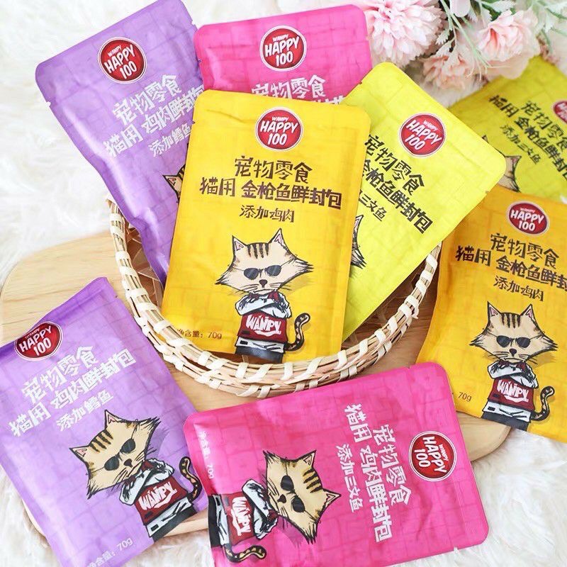 Pate Wanpy Happy 100 Gói 70g - Pate Cho Mèo