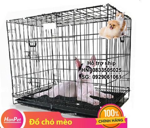 Lồng cho chó mèo vân đá 4 size chuồng cho chó mèo gấp gọn
