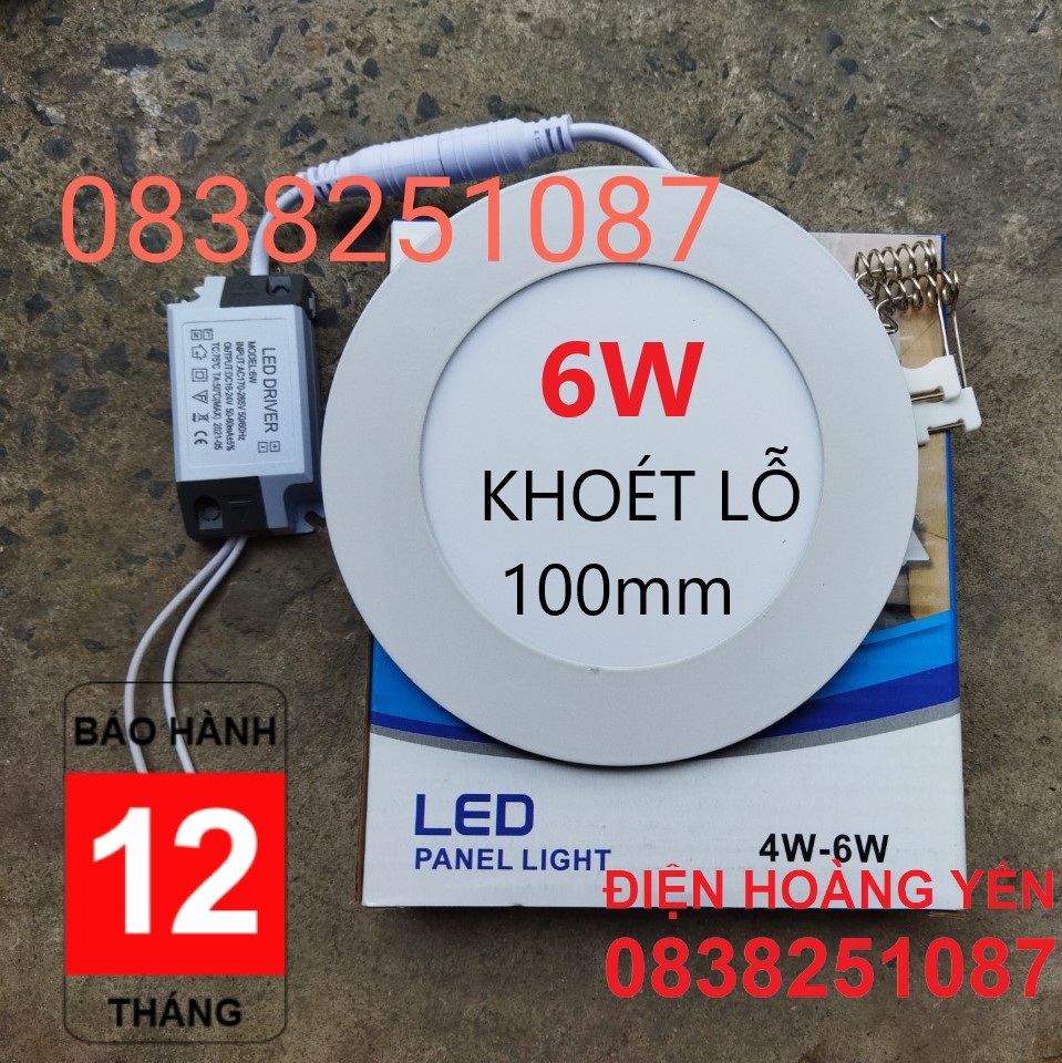 Bộ 10 đèn Led âm trần siêu mỏng 6w