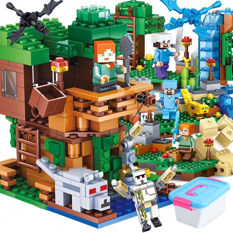 Đồ chơi lắp ráp❖♠¤  [Mã 12LSSALE giảm 100  đơn 50k] Bộ Đồ Chơi Lắp Ráp Lego Minecraft Cho Bé