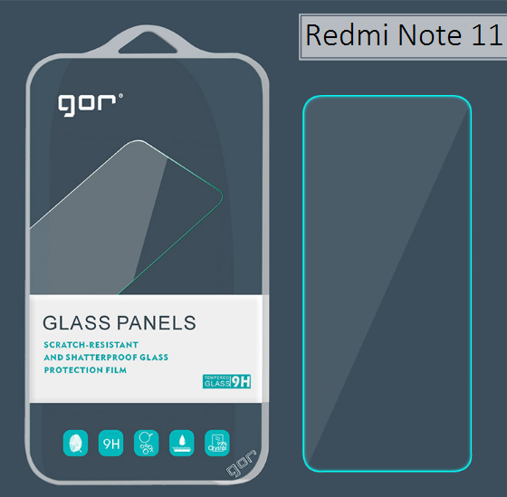 Kính Cường Lực Gor Redmi Note 11/ Note 11S 4G, Redmi Note 11 5G/ Note 11s 5G, Redmi Note 11 Pro, Note 11 Pro Plus 5G, Note 11T/ 11T Pro Trong Suốt 9H/ 2.5D - Chính hãng Gor