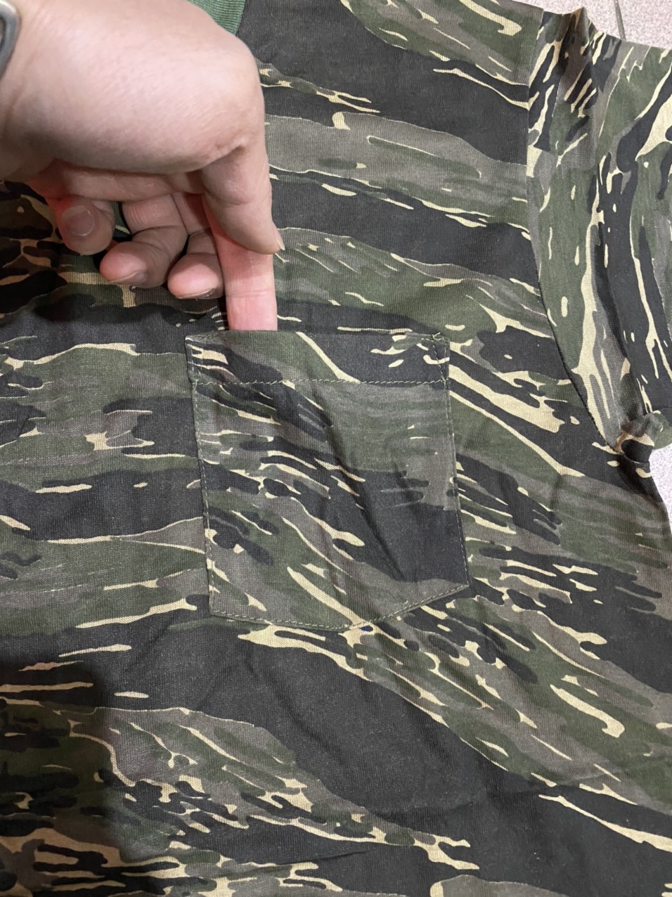 Áo thun đúc - màu cọp (TIGER STRIPE) phong cách Us.army