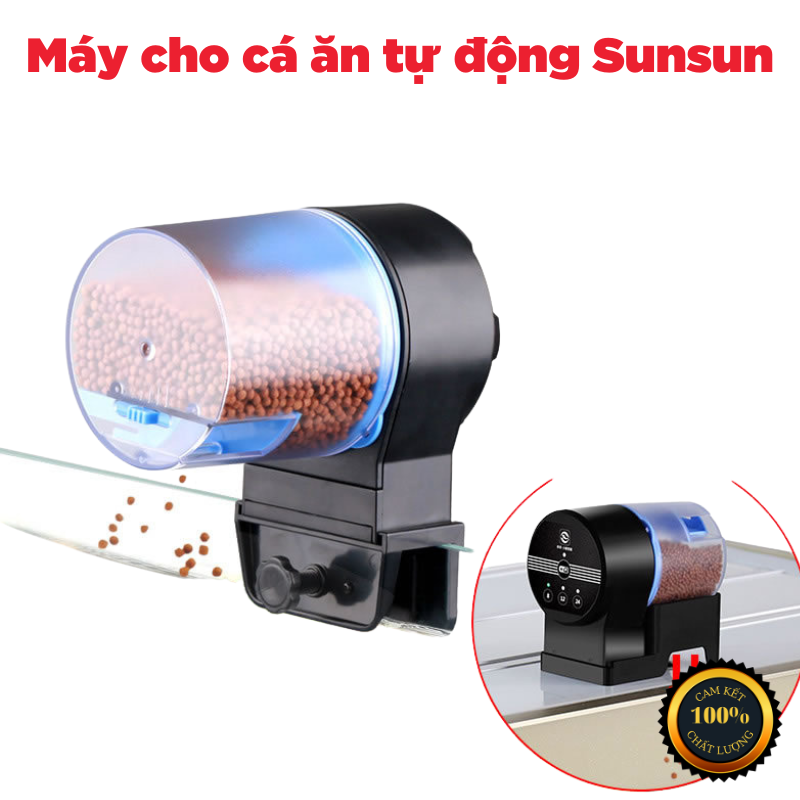 Máy cho cá ăn tự động hẹn giờ sunsun (tặng kèm 2 viên pin aa, bảo hành 1 tháng) / Búp aqua