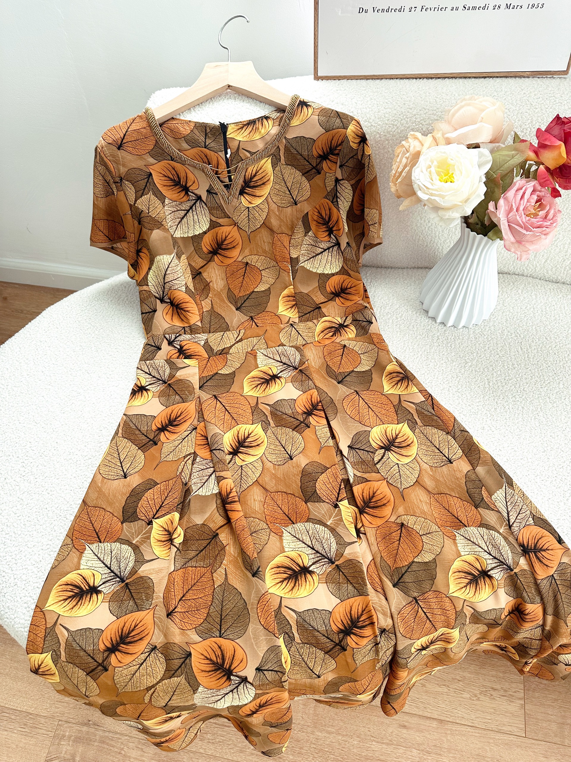 Váy đầm maxi tuổi trung niên cao cấp , chất liệu lụa mịn mềm mát