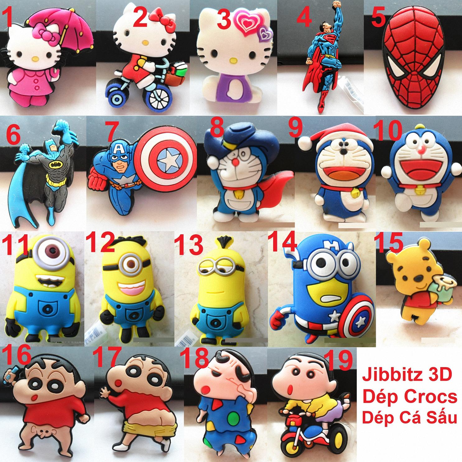 [HCM]Jibbitz 3D Gắn Dép Crocs Dép Cá Sấu
