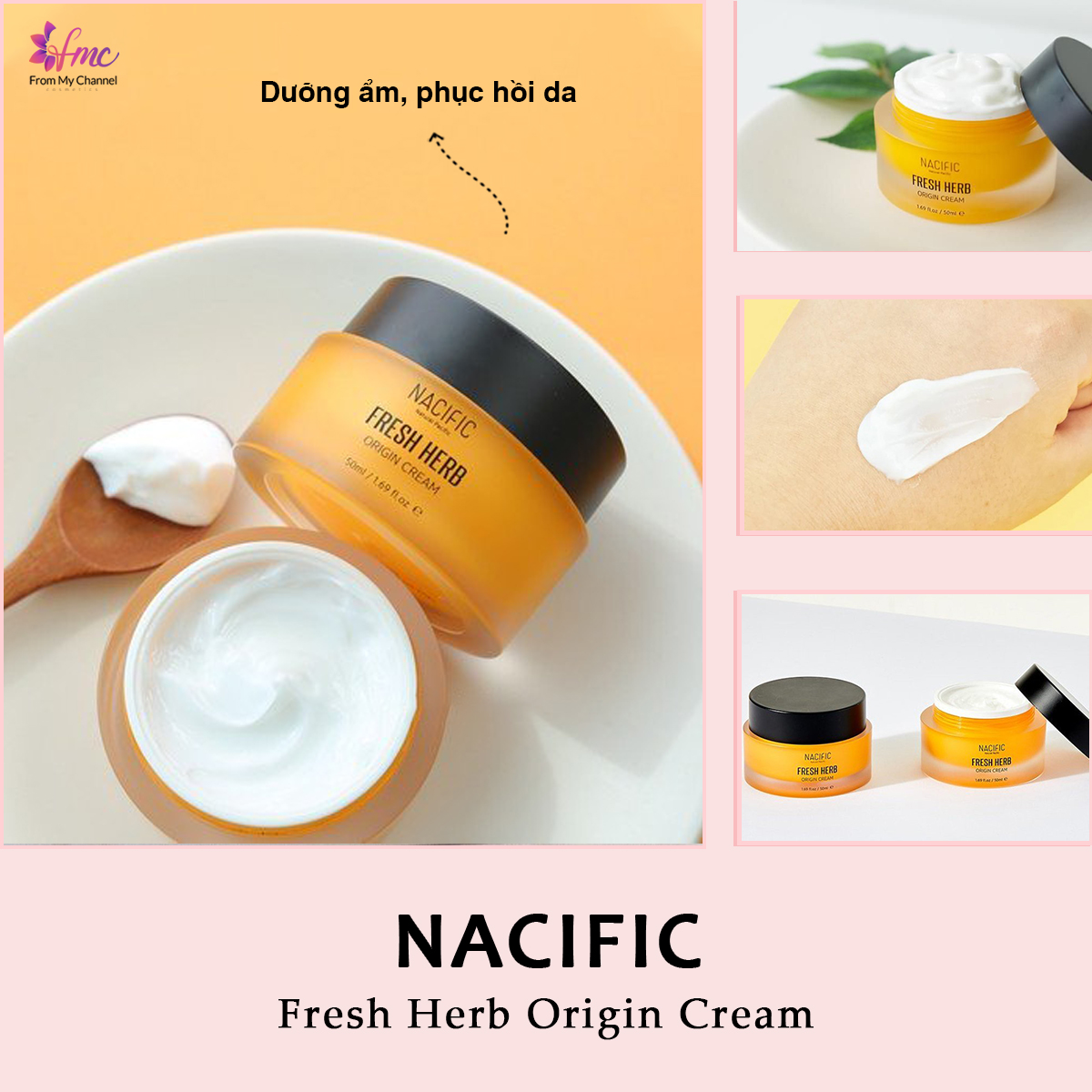 Kem Làm Dịu Da Nacific Fresh Herb Origin Cream 50ml