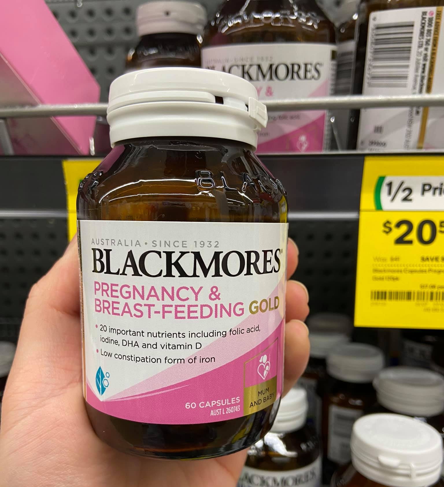 Blackmores Pregnancy & Breast Feeding Gold 60 VIên - Vitamin tổng hợp Bầu