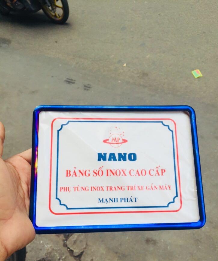 Bọc bản số xe máy màu xanh titan