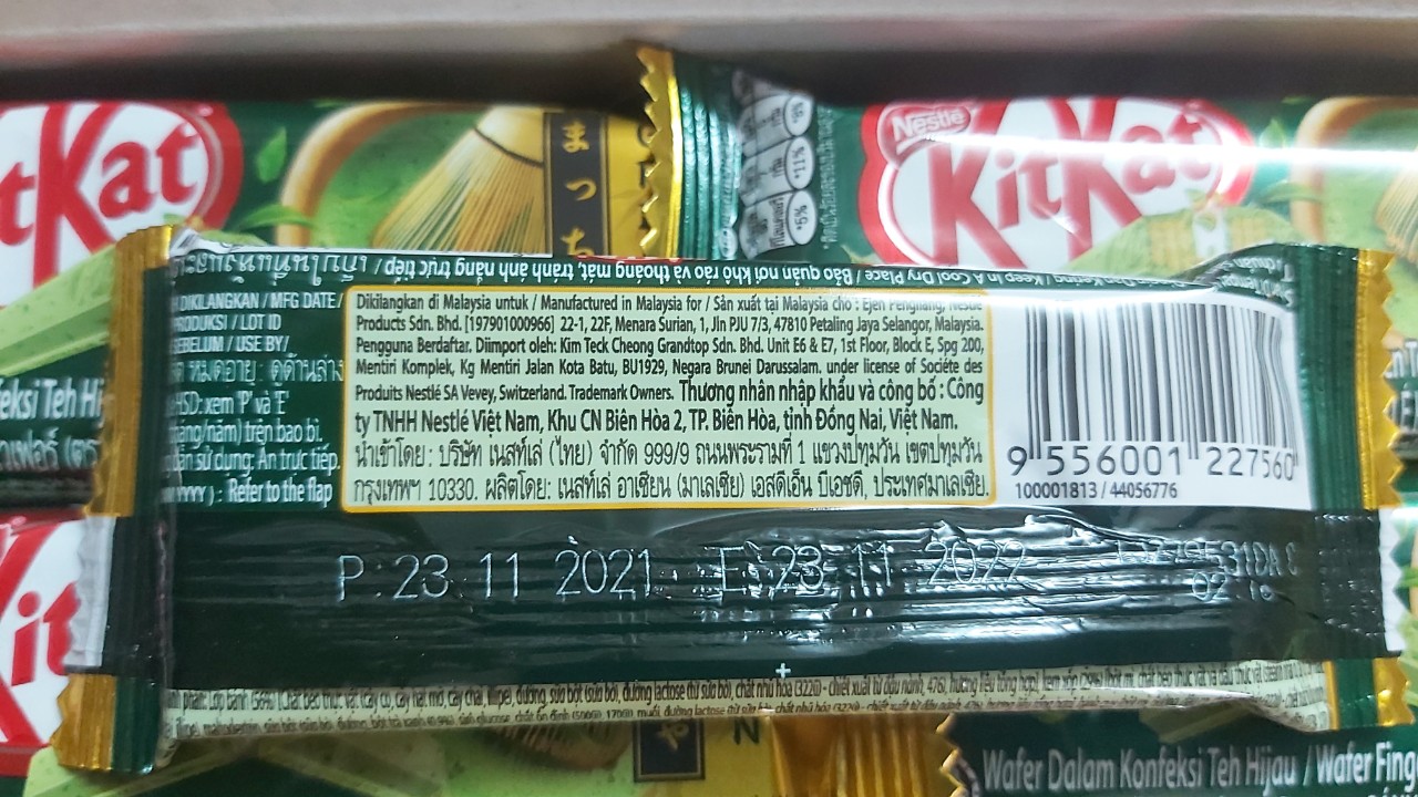 Kit Kat Trà Xanh 2F 17g