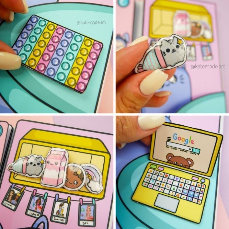 GIA ĐÌNH BÚP BÊ GIẤY 3 ( NHÀ POP IT)