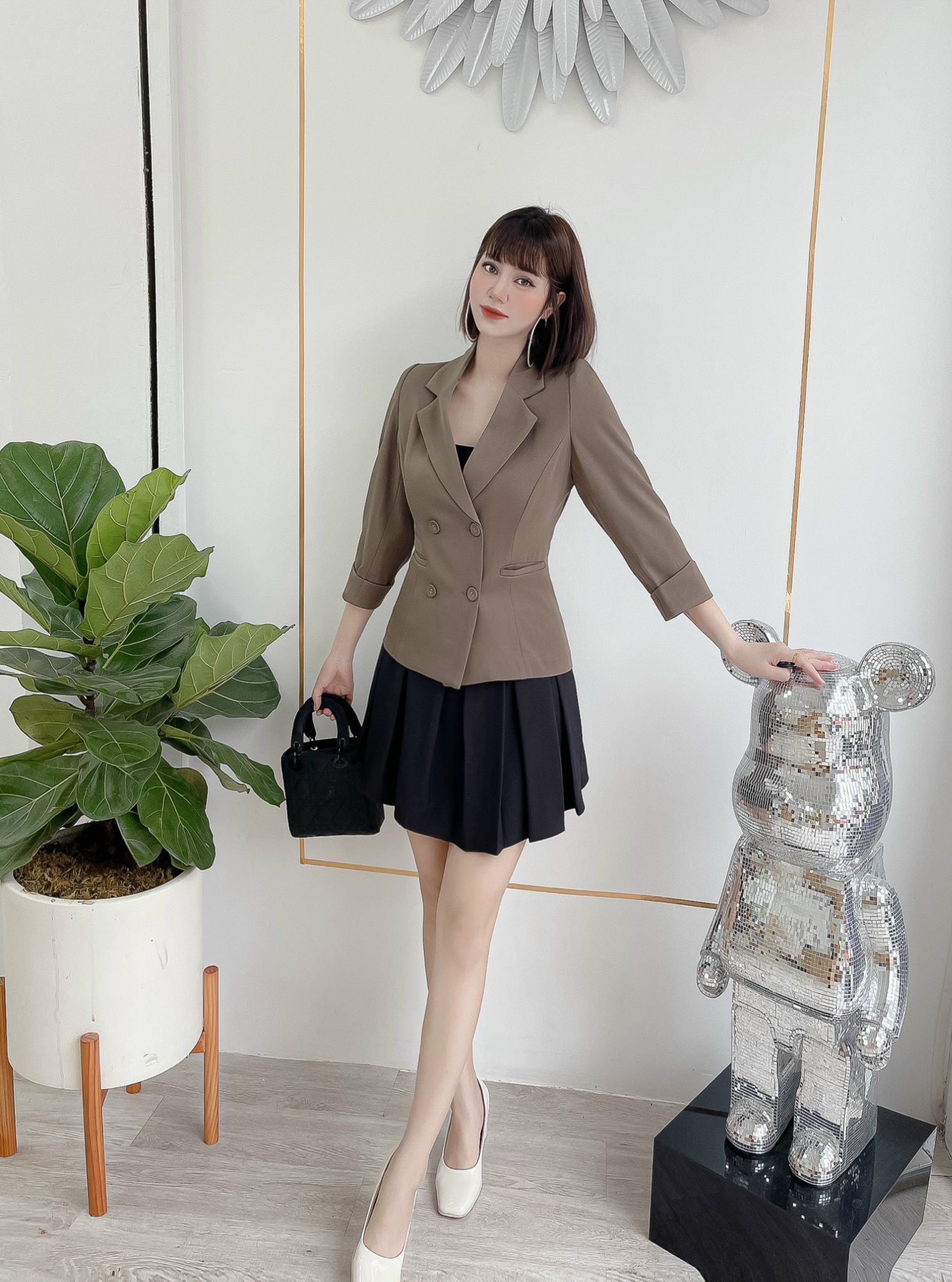 Aó Vest Cao Cấp.3685.Aó blazer Nữ Công Sở.