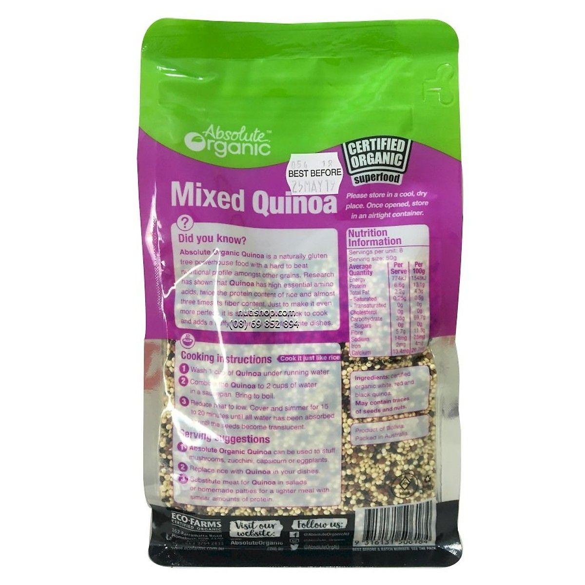 [HCM]Diêm mạch Mix Absolute Organic Úc 400 g