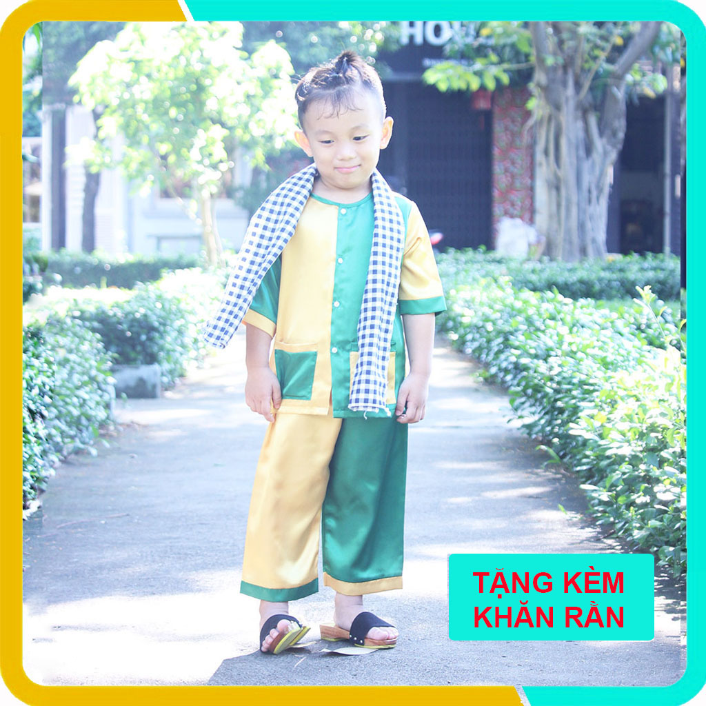 Áo Bà Ba Cho Bé Trai Và Gái Từ 1-6 Tuổi, Chất Lụa Mát Mẻ, Set Nguyên Bộ, Nhiều Màu Đẹp Cho Bé