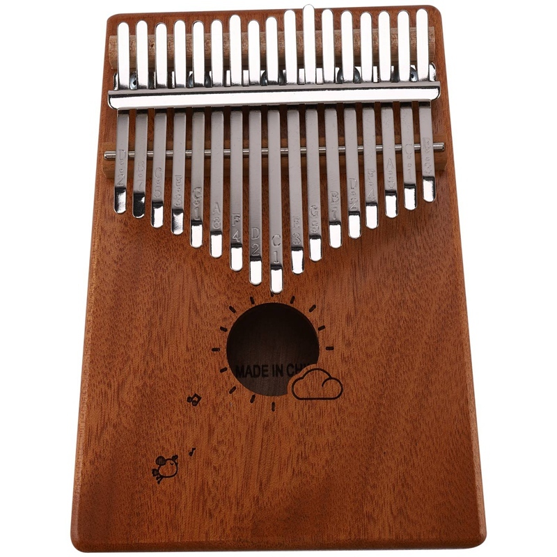 17 Keys Kalimba Thumb Piano Mbira Mahogany Solid Wood with Carry Bag Storage Case Tuning Hammer Music Book Stickers Malaysia