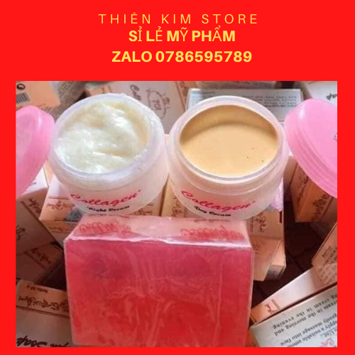 KEM COLLAGEN PLUS VIT E ( NGÀY VÀ ĐÊM KÈM SÁP RỬA MẶT)