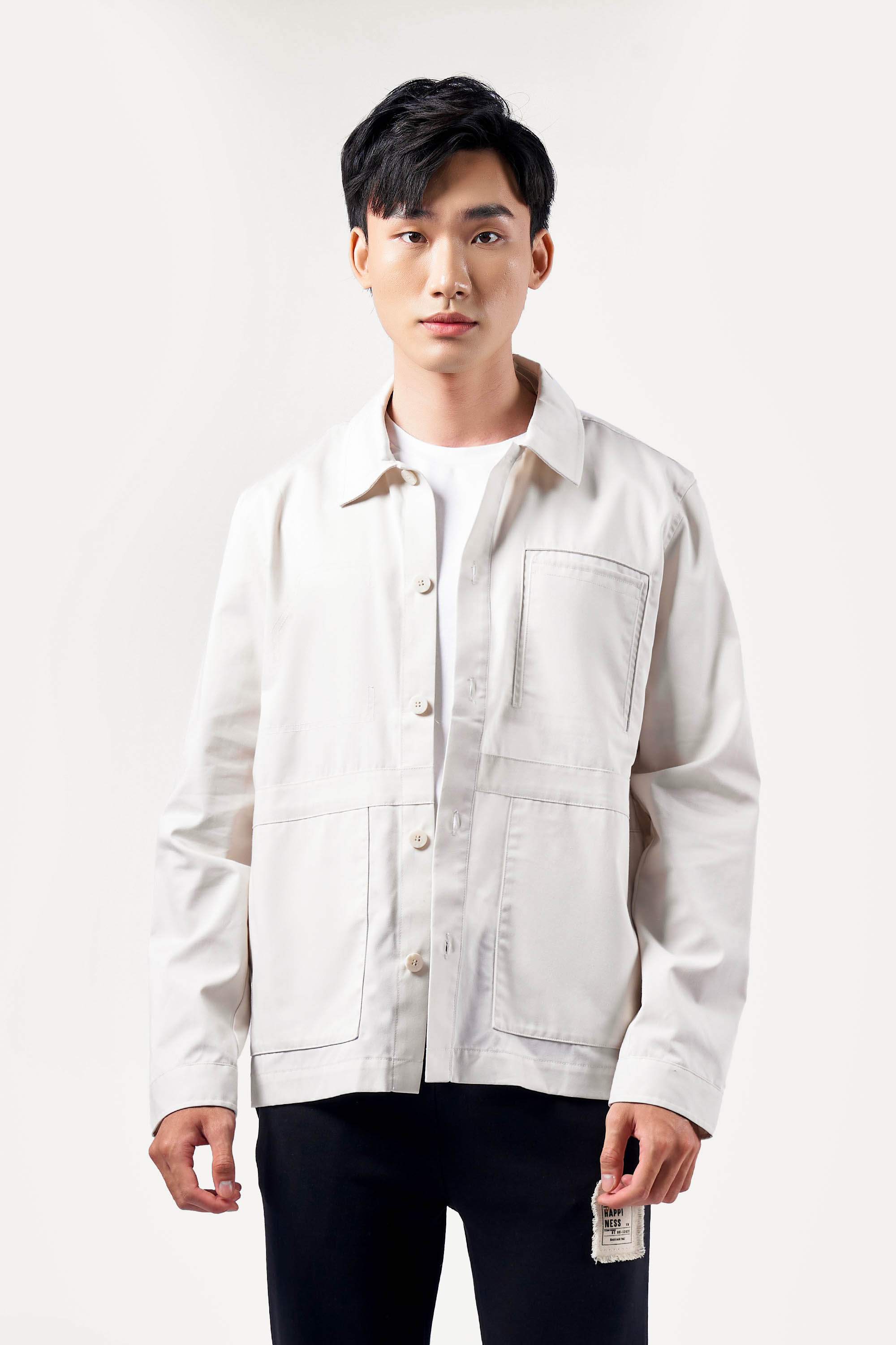 Áo Khoác Nam Tay Dài Trơn Túi Oversize Form Regular - Routine 10F22JAC008
