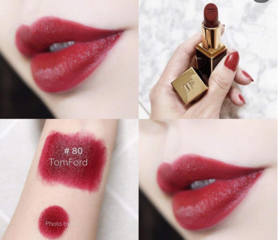 Son Tom Ford Màu 80 Impassioned – Đỏ Nâu, 07 Ruby Rush Đỏ Tươi