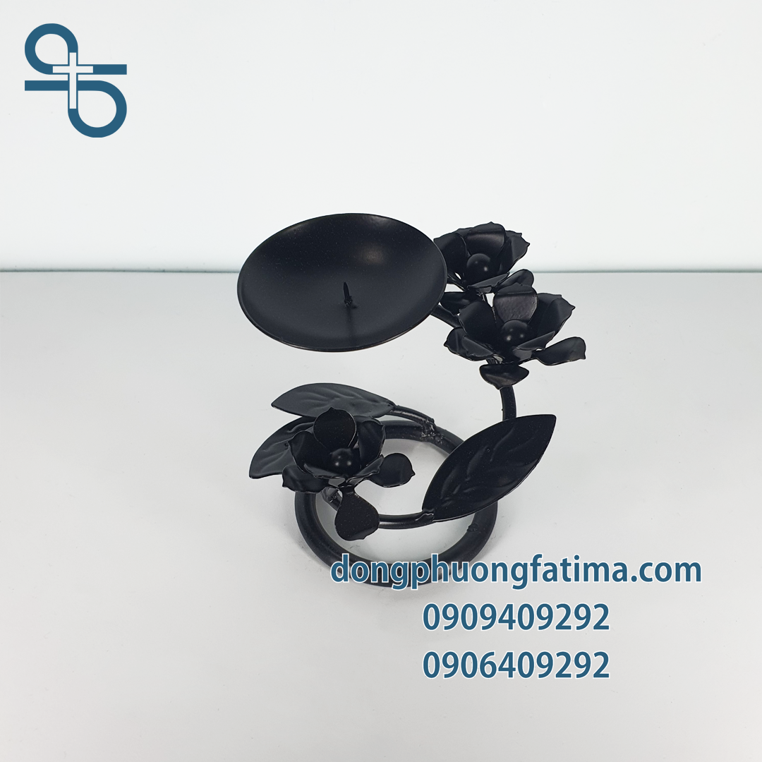 Giá Đỡ Đèn Cầy Hoa Hồng Độc Đáo Trang Trí Bàn Thờ