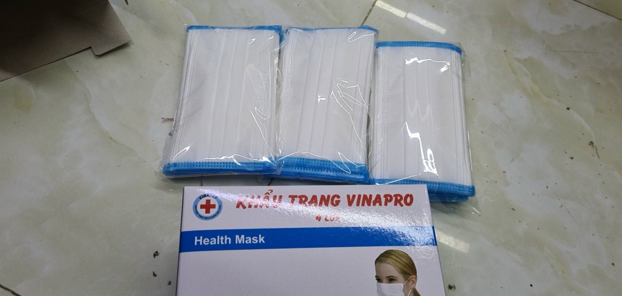 [Hàng Kiểm định] - Khẩu trang 4 lớp VinaPro (50 cái/hộp)