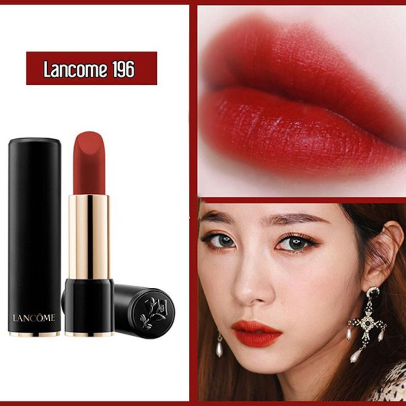 Son Lancome L’absolu Rouge Matte (mini) 2 Màu lì siêu hot 888 đỏ rượu, 196 cam cháy 1.6g