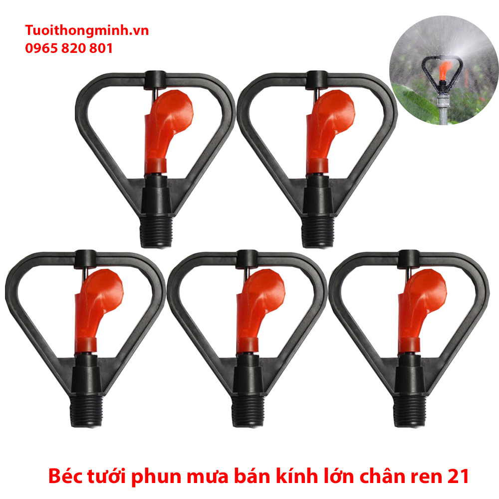 5 Chiếc béc phun mưa bán kính lớn chân ren 21