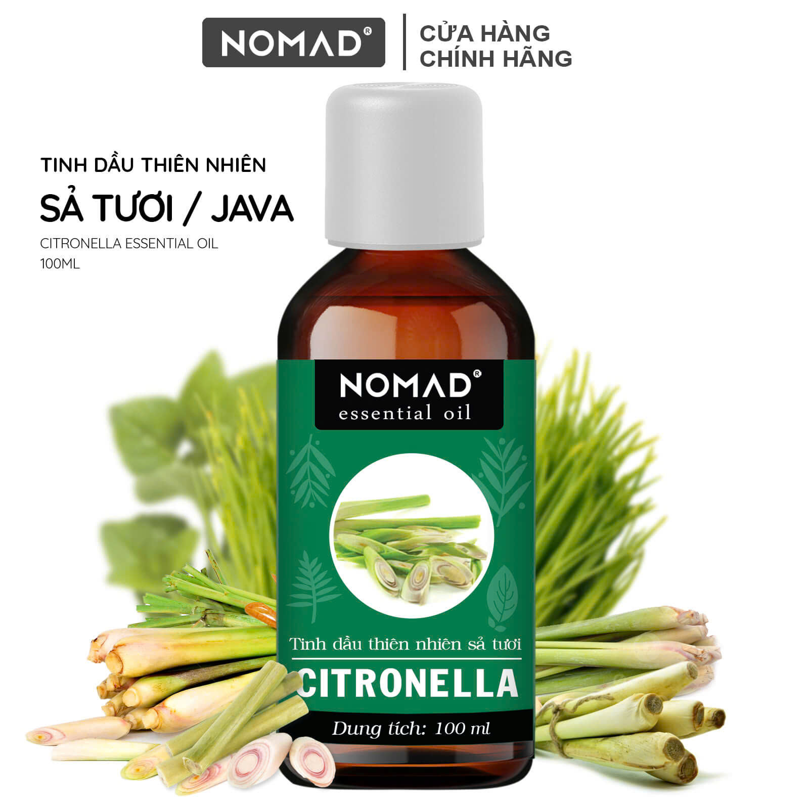 Tinh Dầu Sả Java Nguyên Chất Nomad Essential Oils Citronella